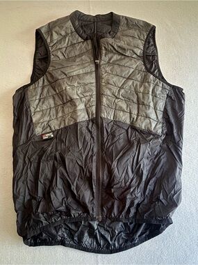 AGU Insulated Cycling Vest Full Zip Bike Wear Jacket Size 2XL Black Gray